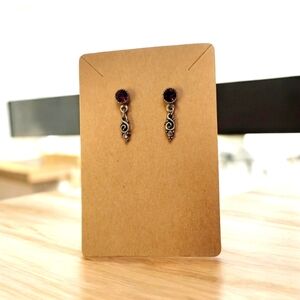 Vintage Silver & Amethyst Earrings